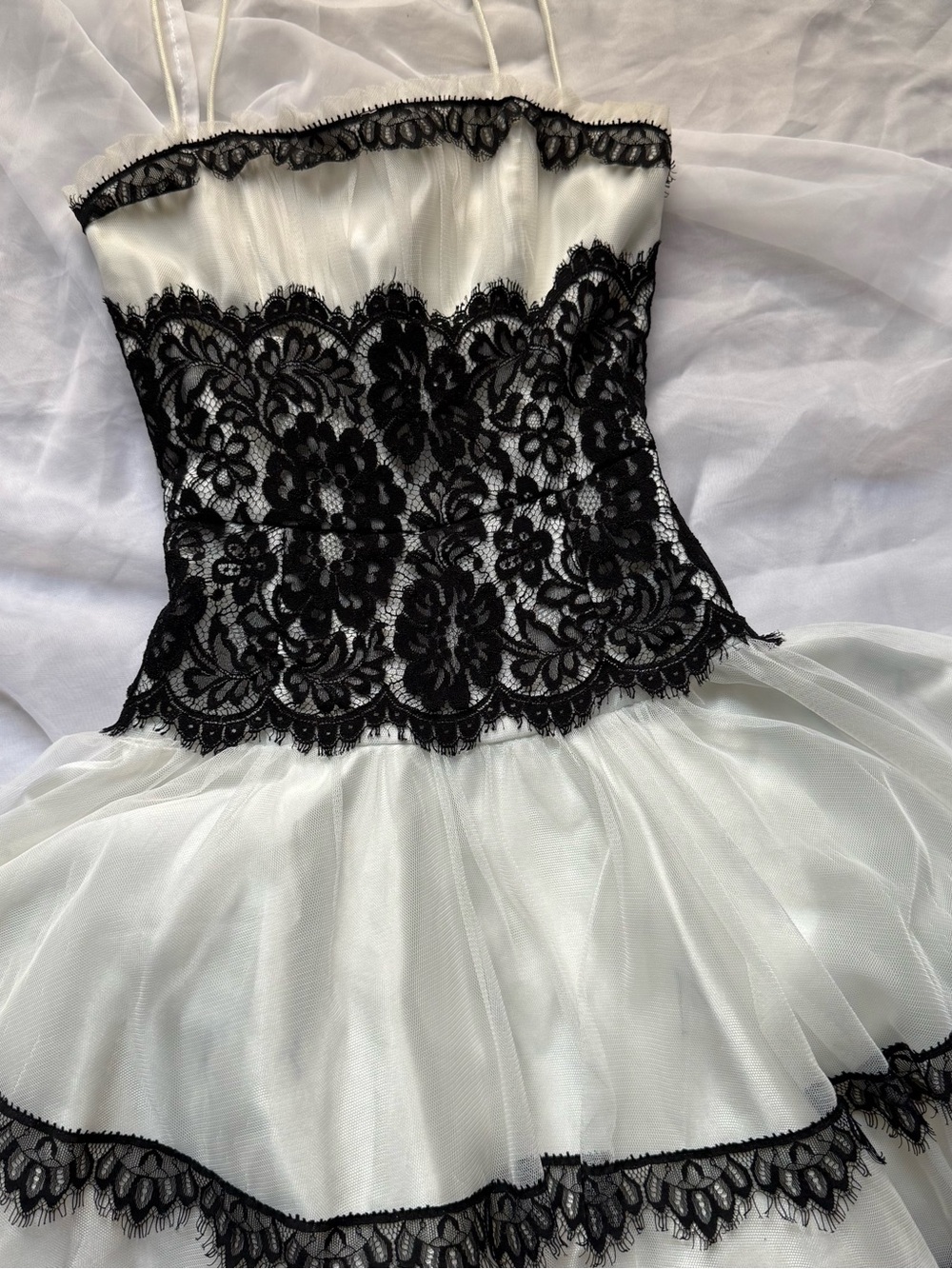 Jessica McClintock Black & White dress (Vintage) - Picture 3 of 8